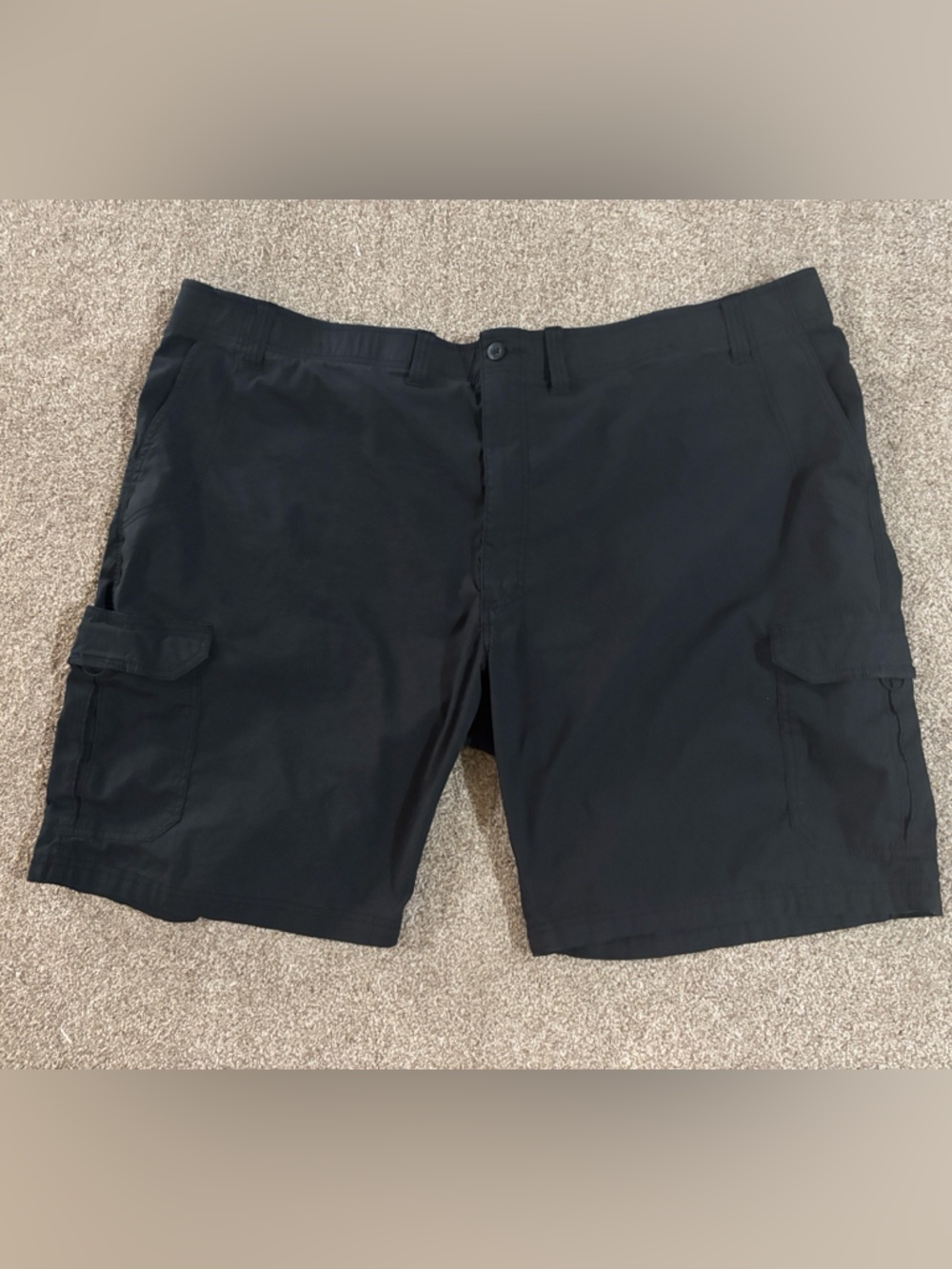 Men's Black Cargo Shorts with Utility Pockets